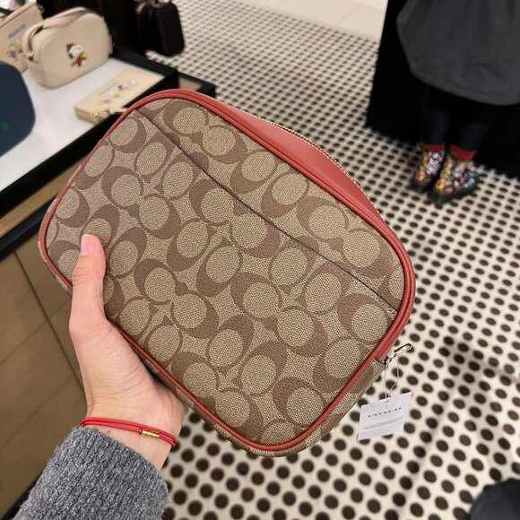 Coach X Peanuts Jamie Camera Bag Signature Canvas Patches Crossbody ~NWT~ CF304 - Picture 5 of 6